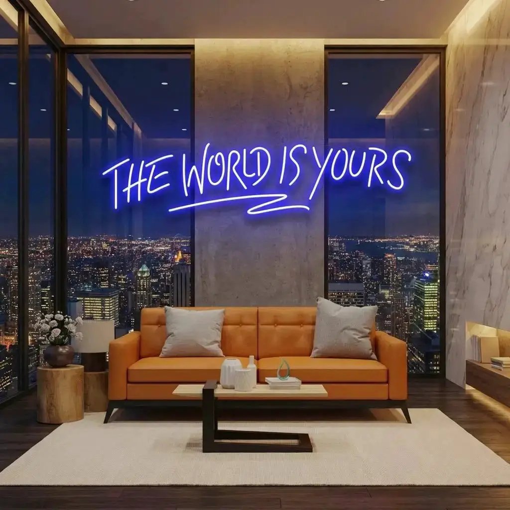 The World Is Yours Led Neon Sign Light - Upbeat Your Life by VN339