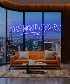The World Is Yours Led Neon Sign Light - Upbeat Your Life by VN339