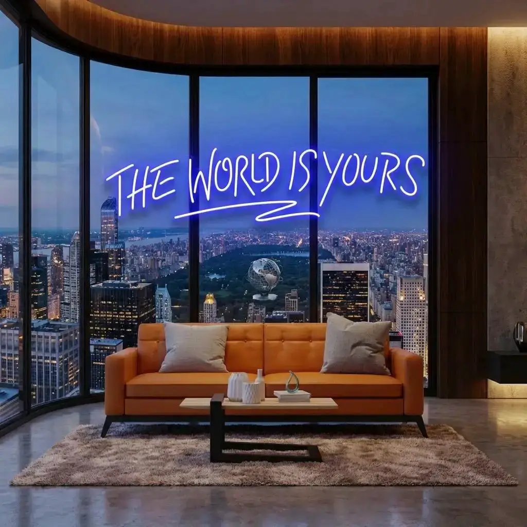 The World Is Yours Led Neon Sign Light - Upbeat Your Life by VN339