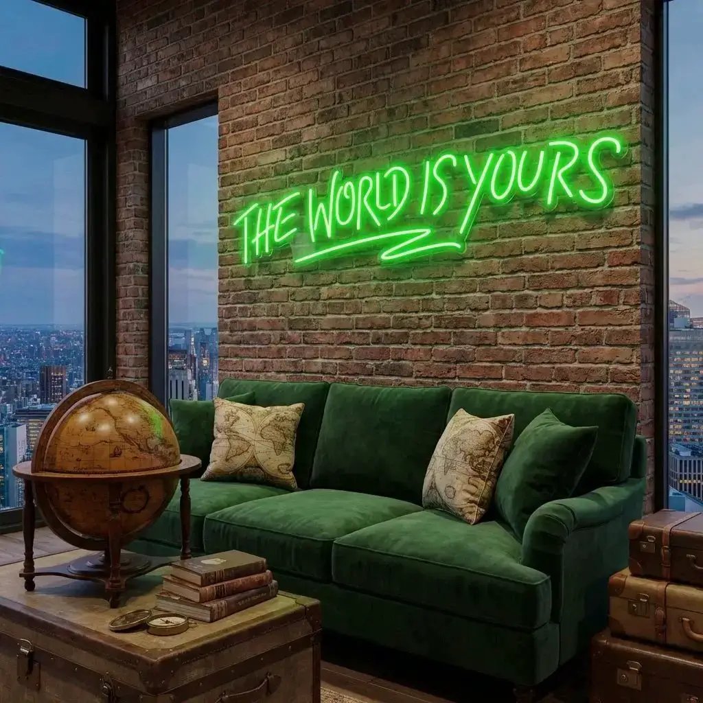 The World Is Yours Led Neon Sign Light - Upbeat Your Life by VN339