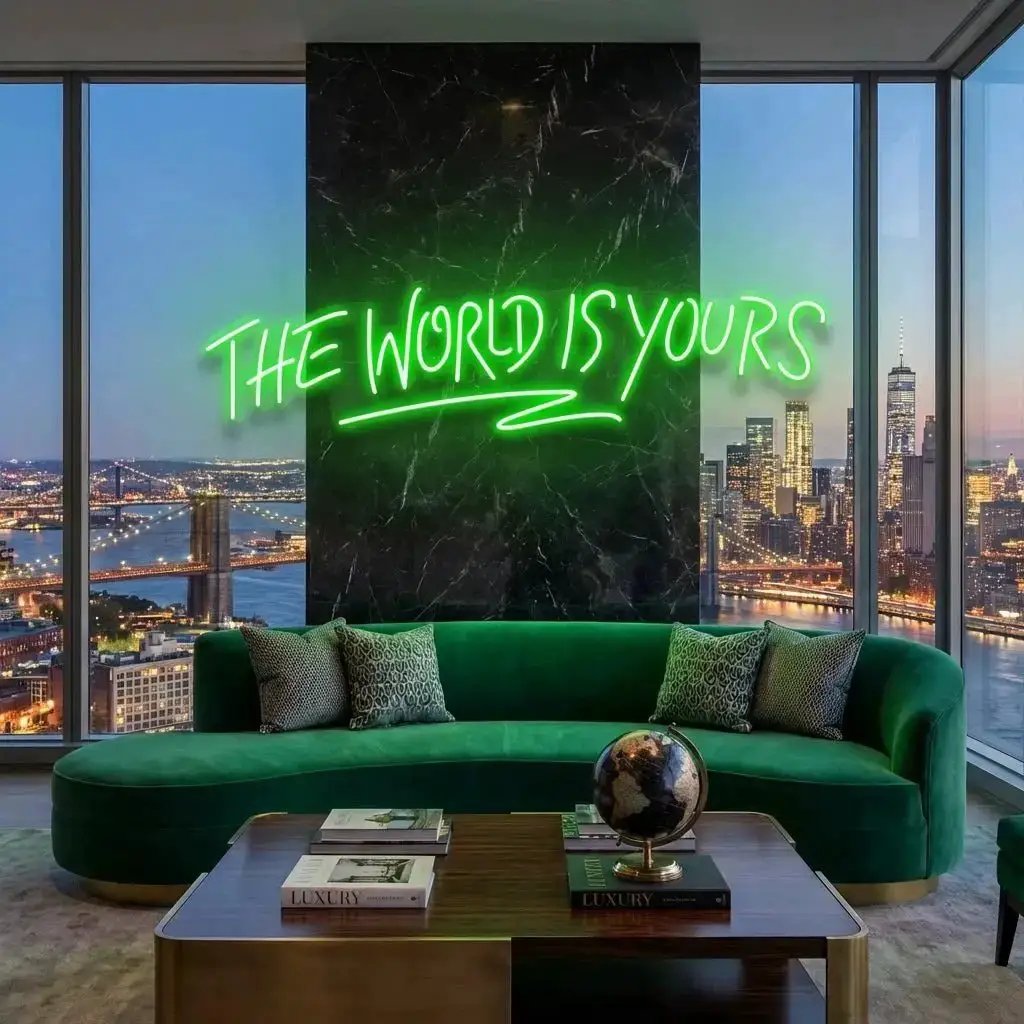 The World Is Yours Led Neon Sign Light - Upbeat Your Life by VN339