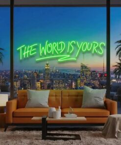 The World Is Yours Led Neon Sign Light - Upbeat Your Life by VN339
