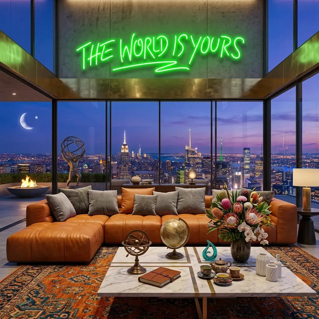 The World Is Yours Led Neon Sign Light - Upbeat Your Life by VN339