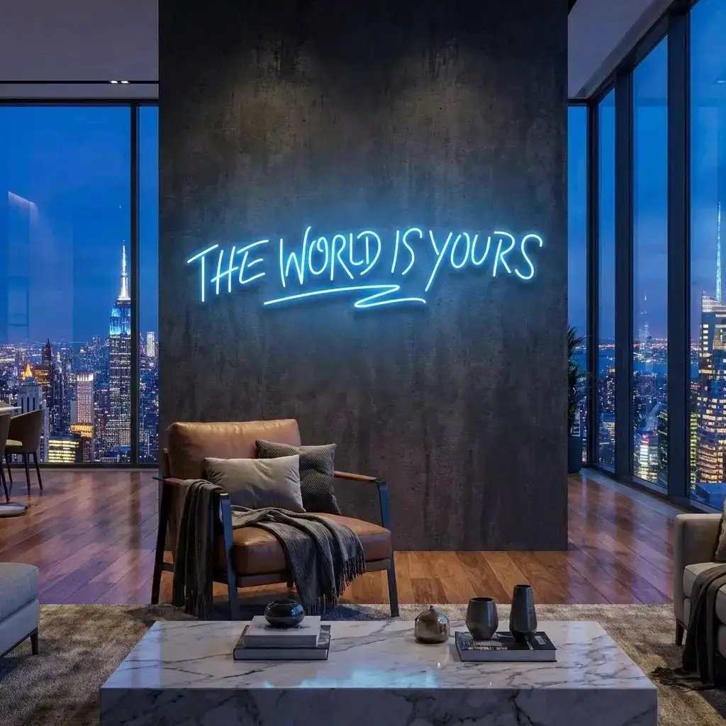 The World Is Yours Led Neon Sign Light - Upbeat Your Life by VN339