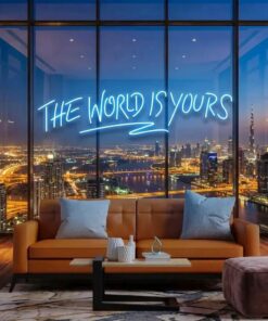 The World Is Yours Led Neon Sign Light - Upbeat Your Life by VN339