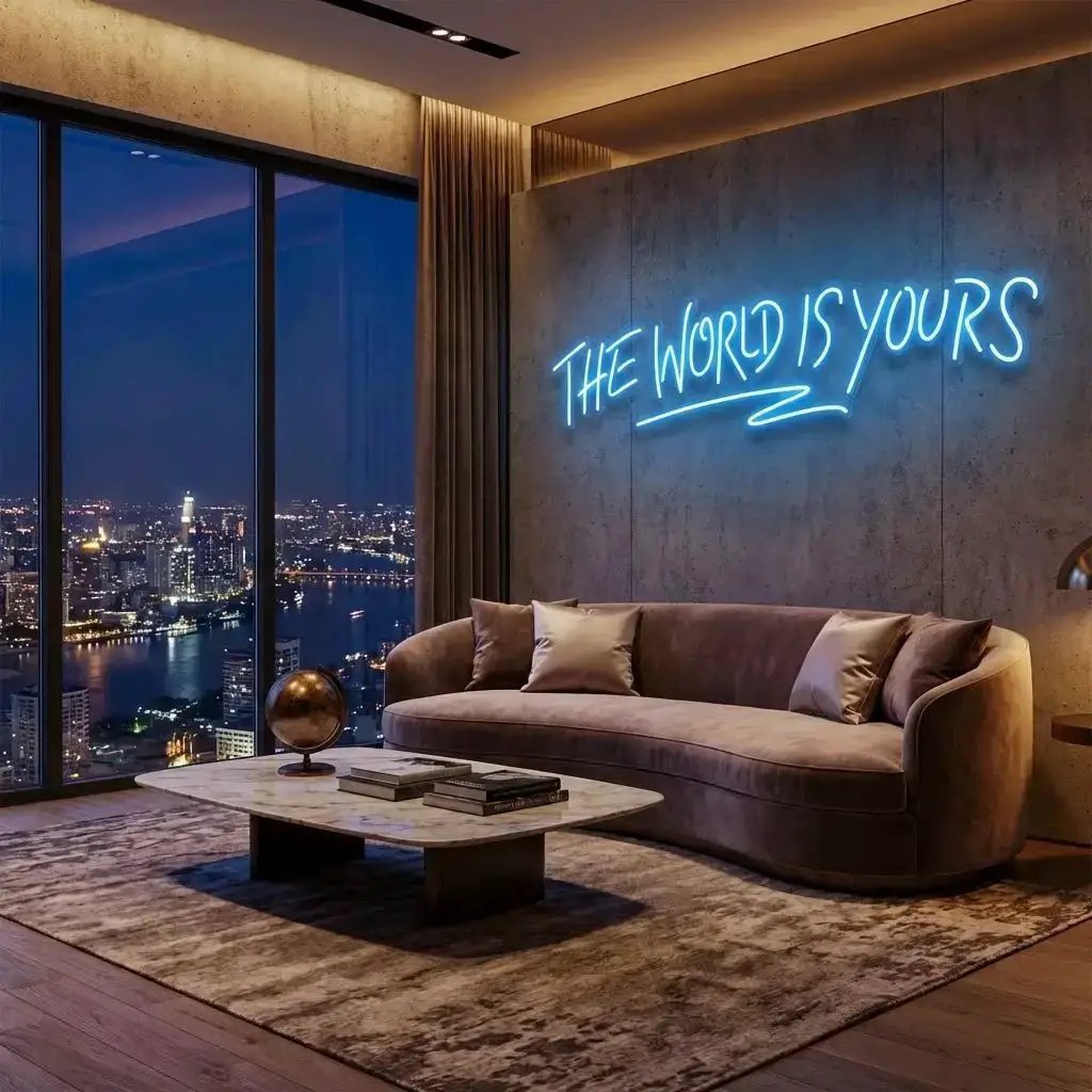 The World Is Yours Led Neon Sign Light - Upbeat Your Life by VN339