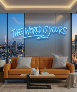 The World Is Yours Led Neon Sign Light - Upbeat Your Life by VN339