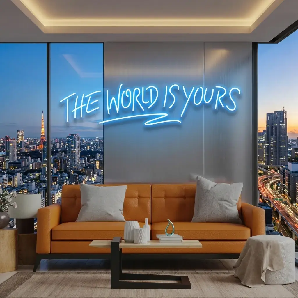 The World Is Yours Led Neon Sign Light - Upbeat Your Life by VN339