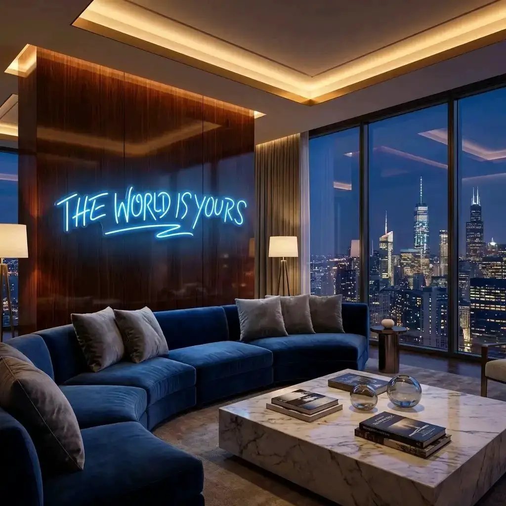 The World Is Yours Led Neon Sign Light - Upbeat Your Life by VN339