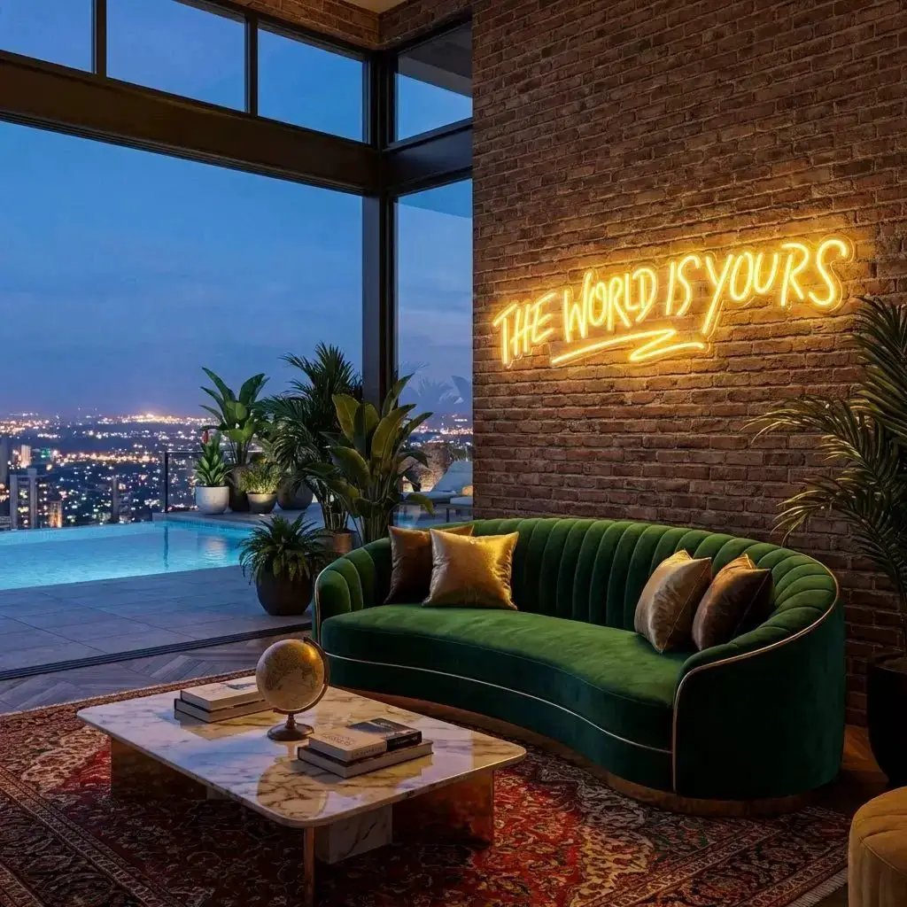 The World Is Yours Led Neon Sign Light - Upbeat Your Life by VN339