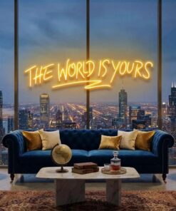 The World Is Yours Led Neon Sign Light - Upbeat Your Life by VN339