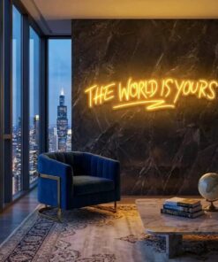 The World Is Yours Led Neon Sign Light - Upbeat Your Life by VN339