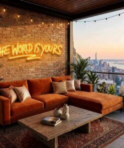 The World Is Yours Led Neon Sign Light - Upbeat Your Life by VN339