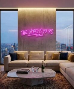 The World Is Yours Led Neon Sign Light - Upbeat Your Life by VN339