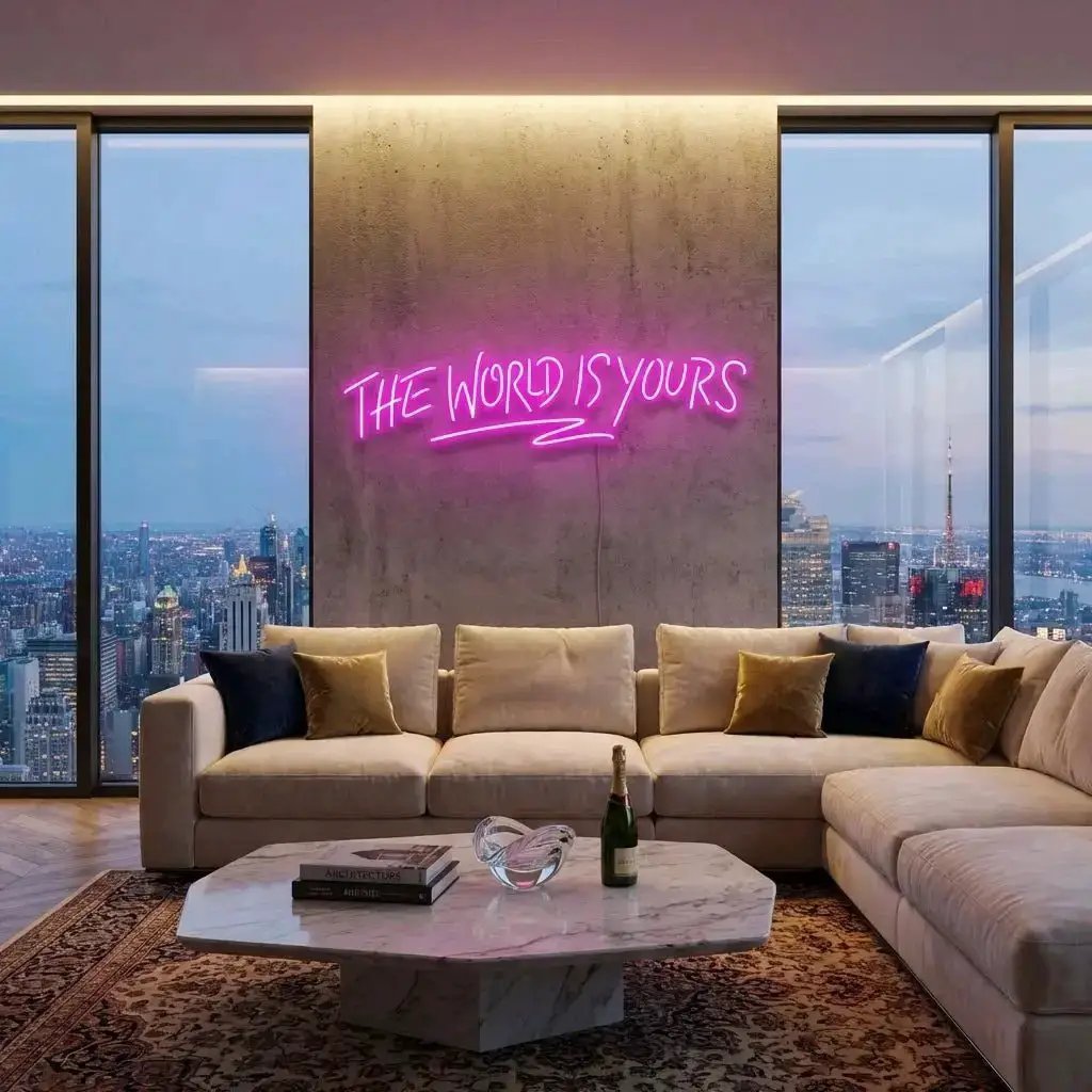 The World Is Yours Led Neon Sign Light - Upbeat Your Life by VN339
