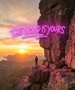 The World Is Yours Led Neon Sign Light - Upbeat Your Life by VN339
