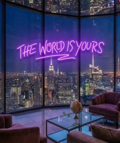 The World Is Yours Led Neon Sign Light - Upbeat Your Life by VN339