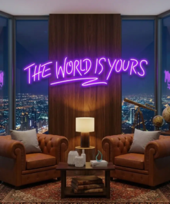 The World Is Yours Led Neon Sign Light - Upbeat Your Life by VN339