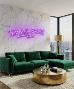 The World Is Yours Led Neon Sign Light - Upbeat Your Life by VN339