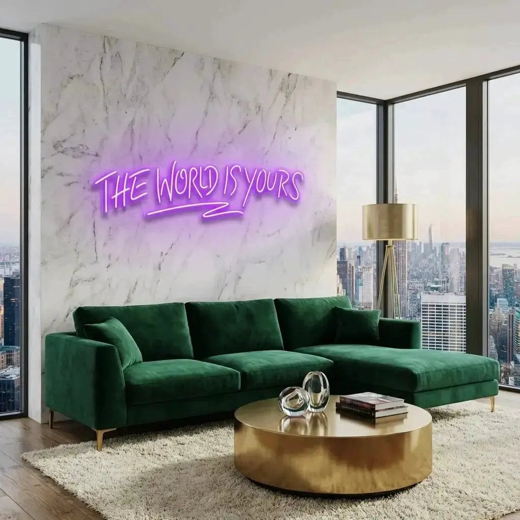 The World Is Yours Led Neon Sign Light - Upbeat Your Life by VN339