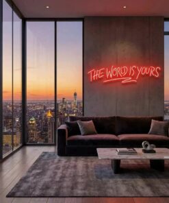 The World Is Yours Led Neon Sign Light - Upbeat Your Life by VN339