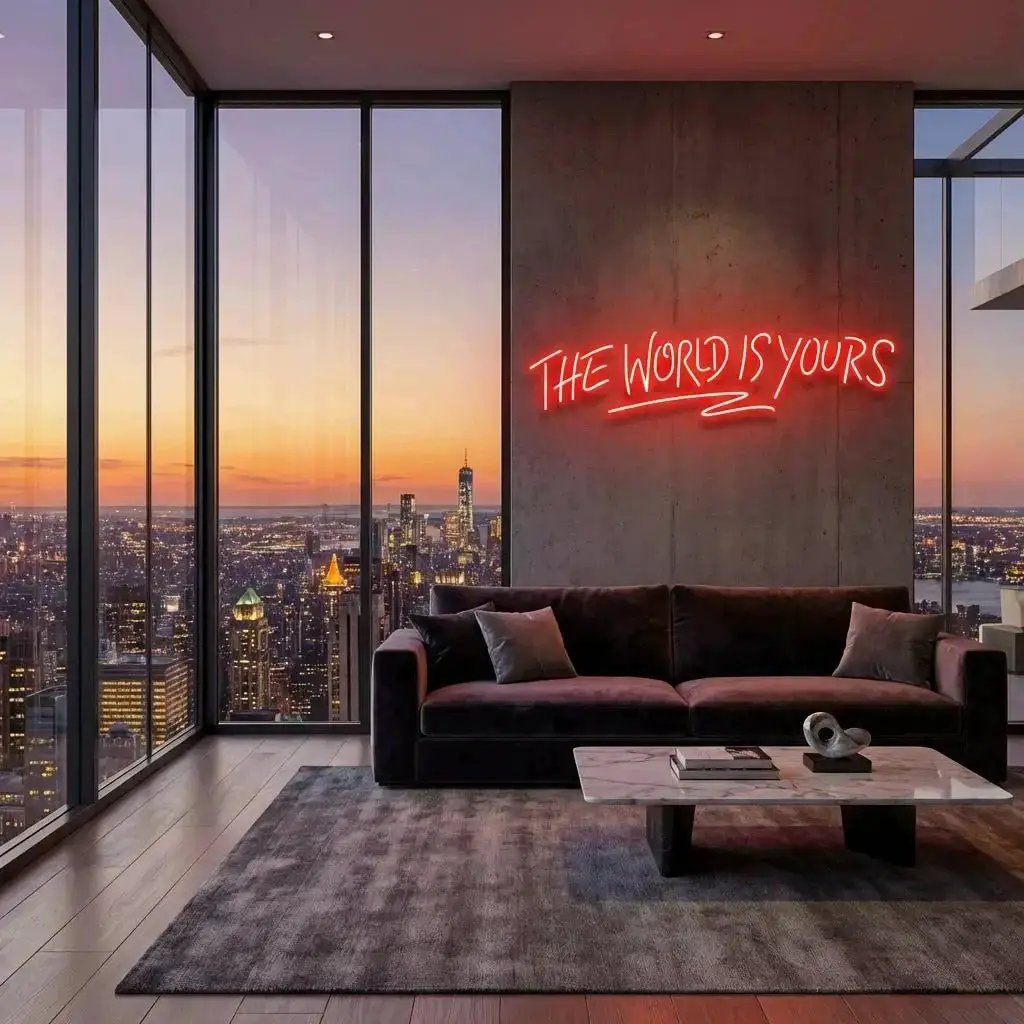 The World Is Yours Led Neon Sign Light - Upbeat Your Life by VN339
