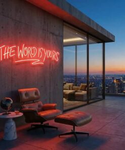 The World Is Yours Led Neon Sign Light - Upbeat Your Life by VN339