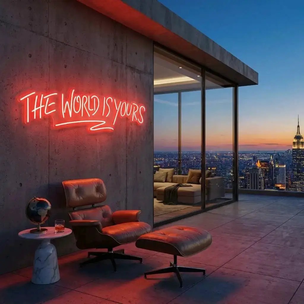 The World Is Yours Led Neon Sign Light - Upbeat Your Life by VN339
