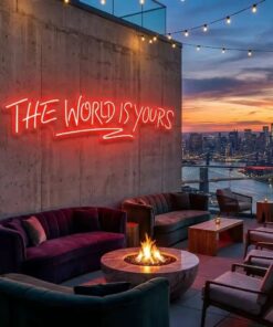The World Is Yours Led Neon Sign Light - Upbeat Your Life by VN339