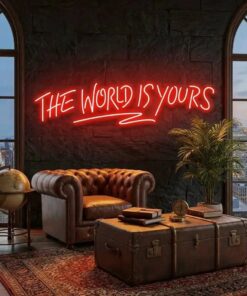 The World Is Yours Led Neon Sign Light - Upbeat Your Life by VN339