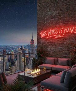 The World Is Yours Led Neon Sign Light - Upbeat Your Life by VN339