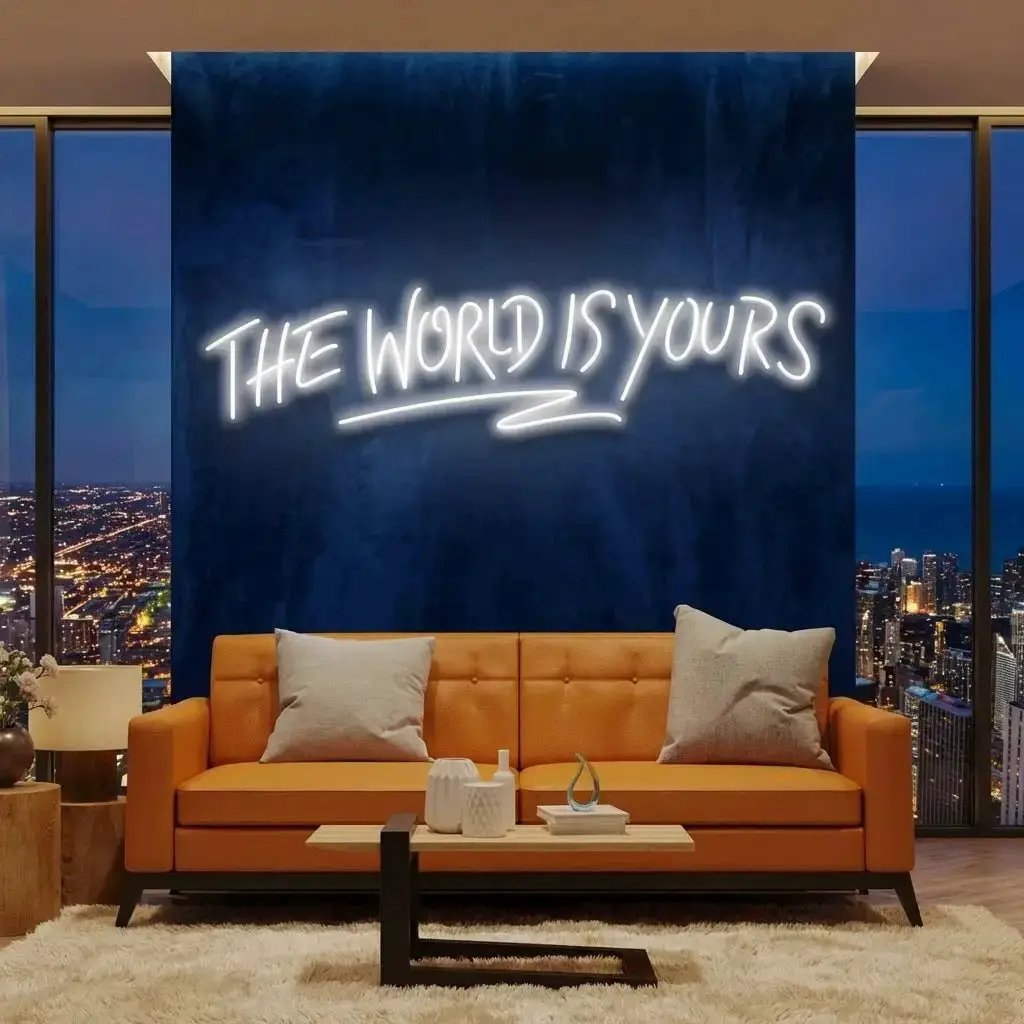 The World Is Yours Led Neon Sign Light - Upbeat Your Life by VN339