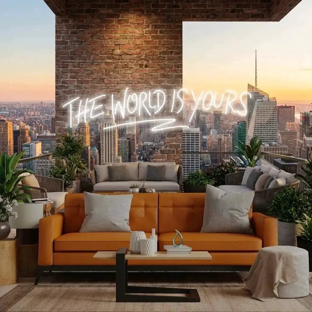 The World Is Yours Led Neon Sign Light - Upbeat Your Life by VN339