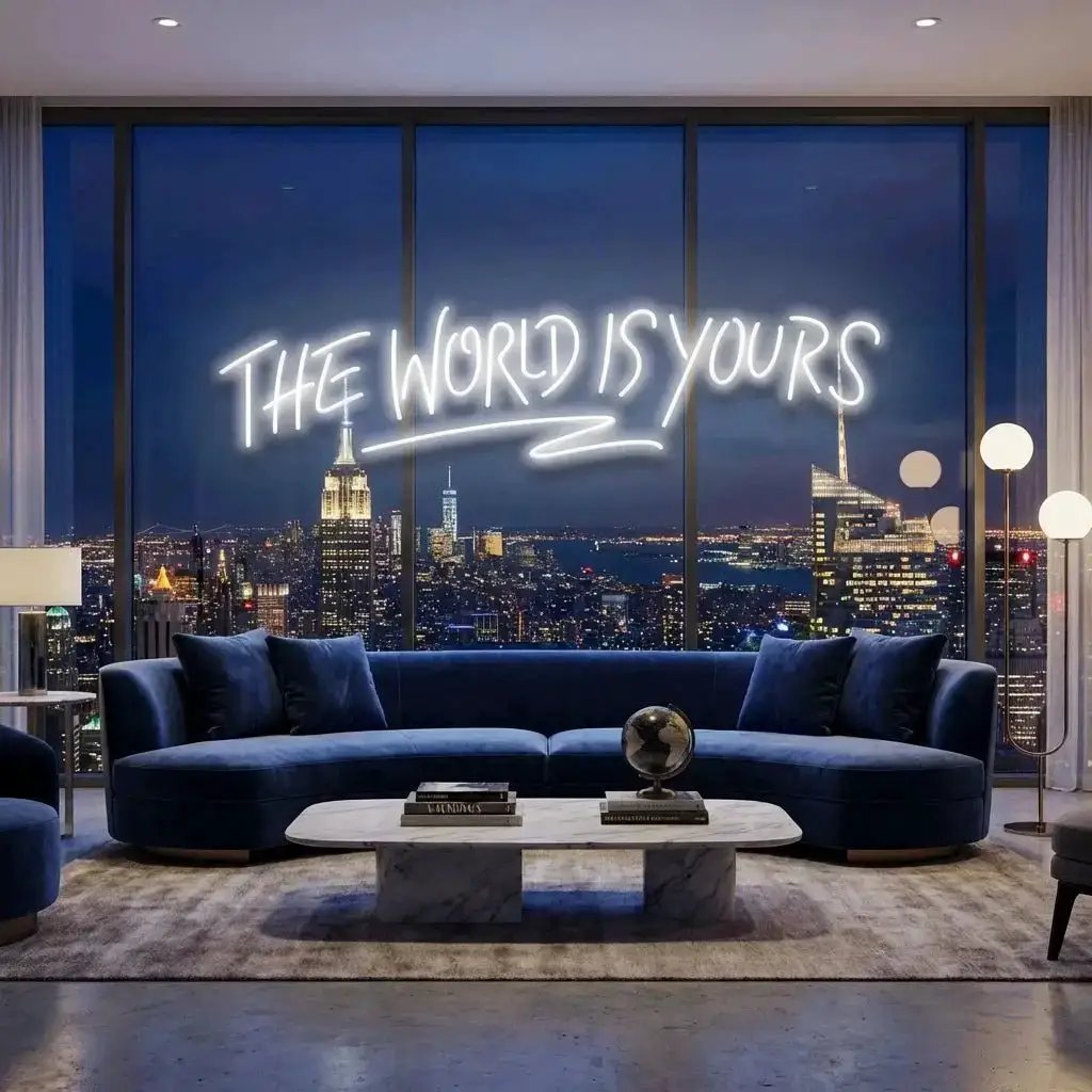 The World Is Yours Led Neon Sign Light - Upbeat Your Life by VN339
