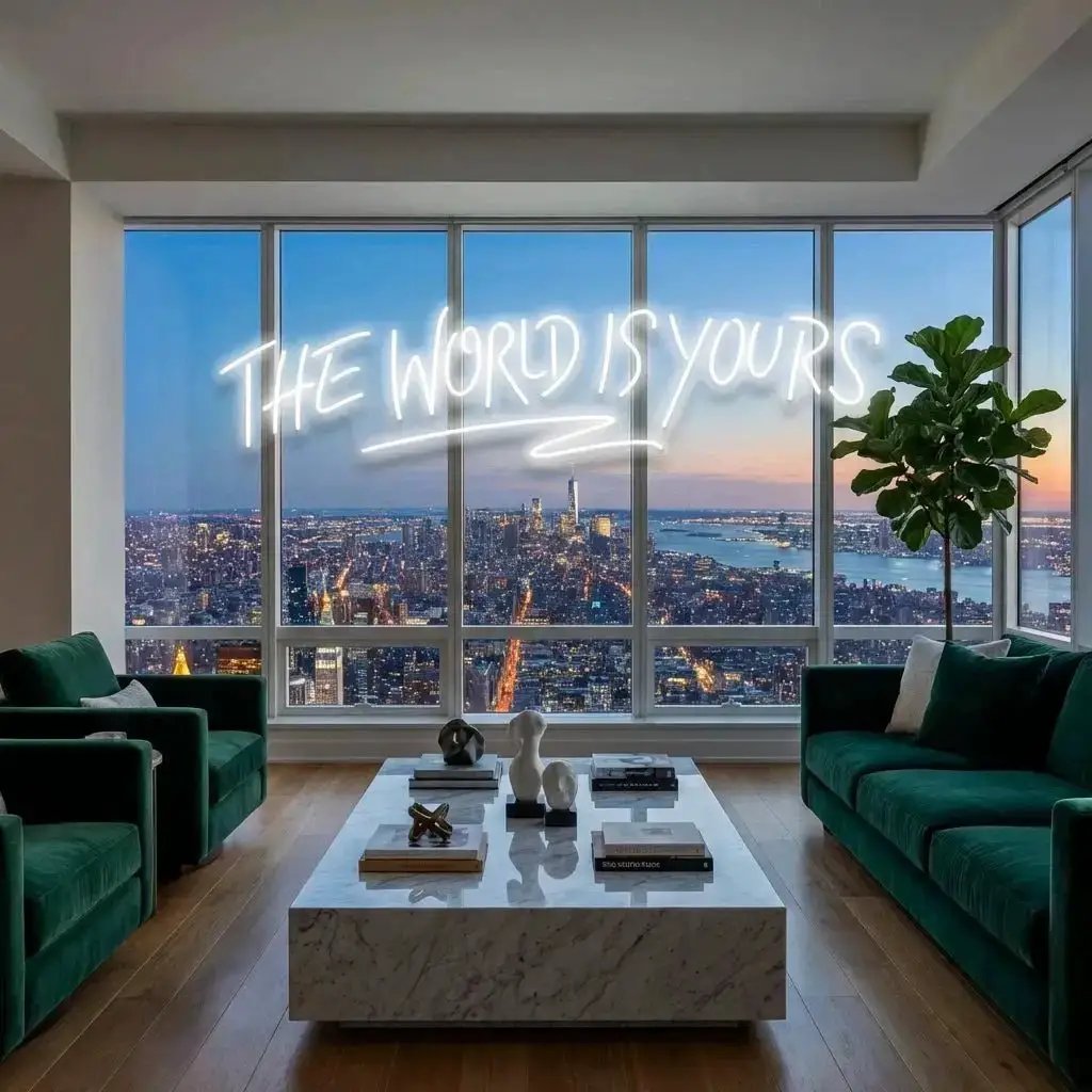 The World Is Yours Led Neon Sign Light - Upbeat Your Life by VN339