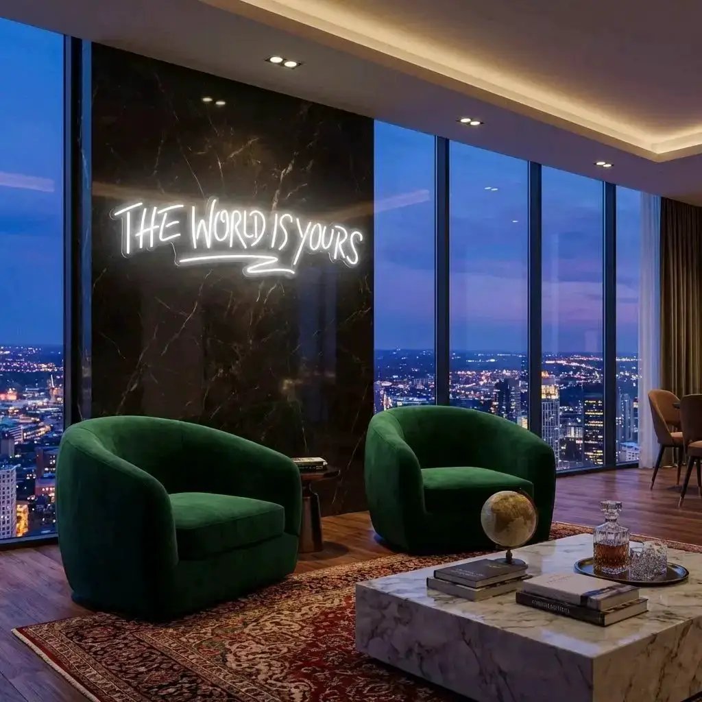 The World Is Yours Led Neon Sign Light - Upbeat Your Life by VN339