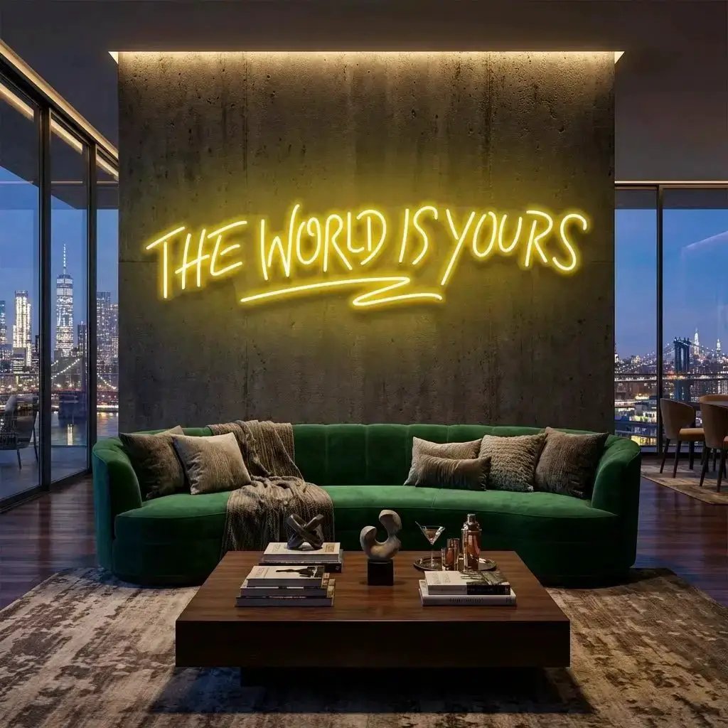 The World Is Yours Led Neon Sign Light - Upbeat Your Life by VN339