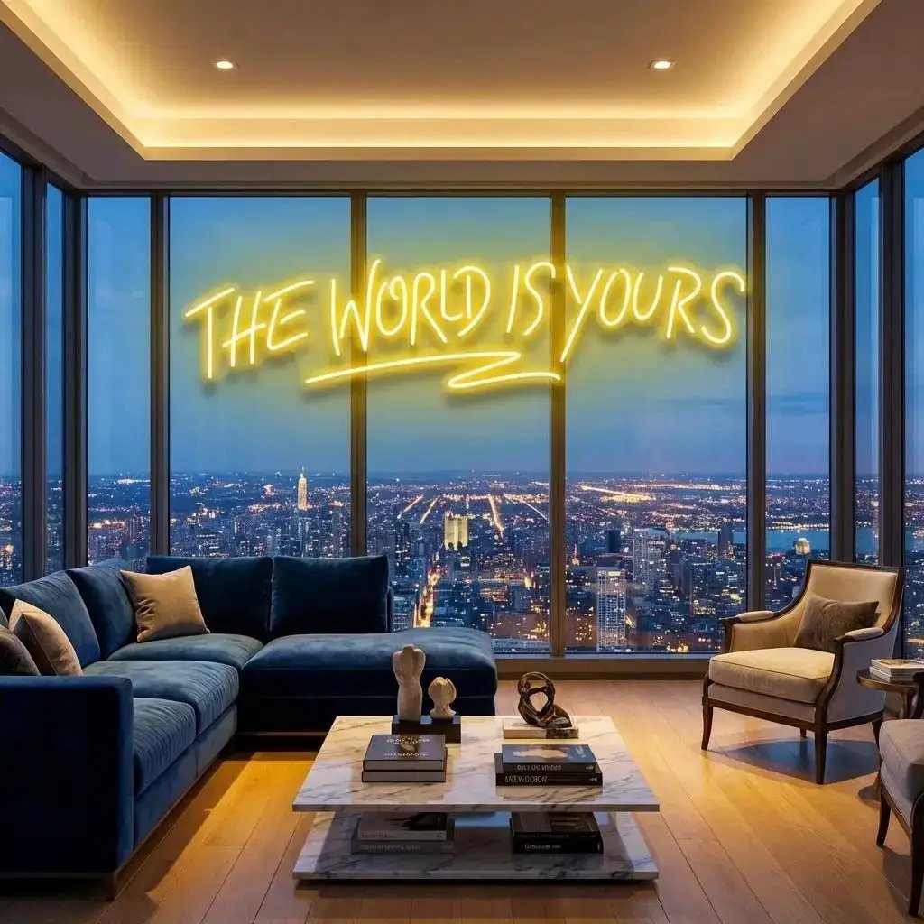 The World Is Yours Led Neon Sign Light - Upbeat Your Life by VN339