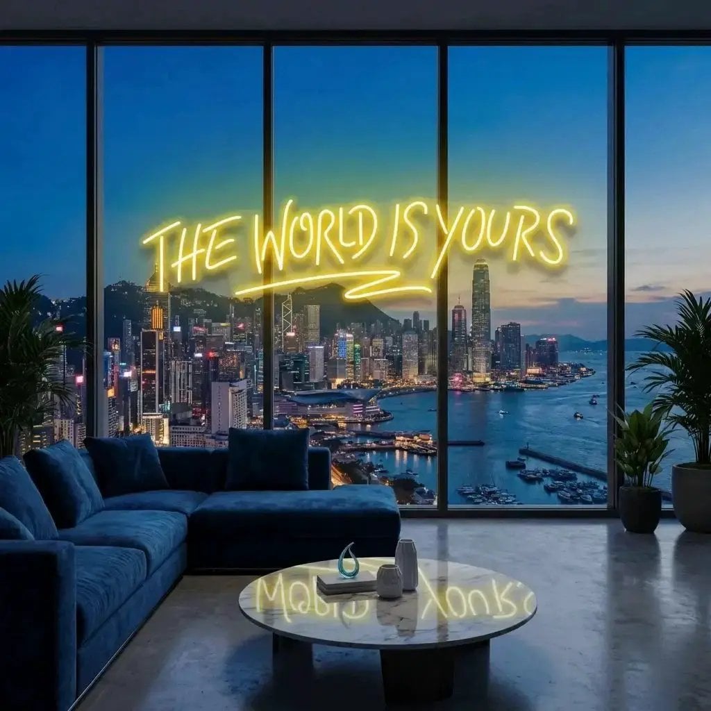 The World Is Yours Led Neon Sign Light - Upbeat Your Life by VN339