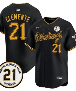 Roberto Clemente Jersey #21 Pittsburgh Pirates Roberto Clemente Tribute Patch Vapor Premier Limited Stitched