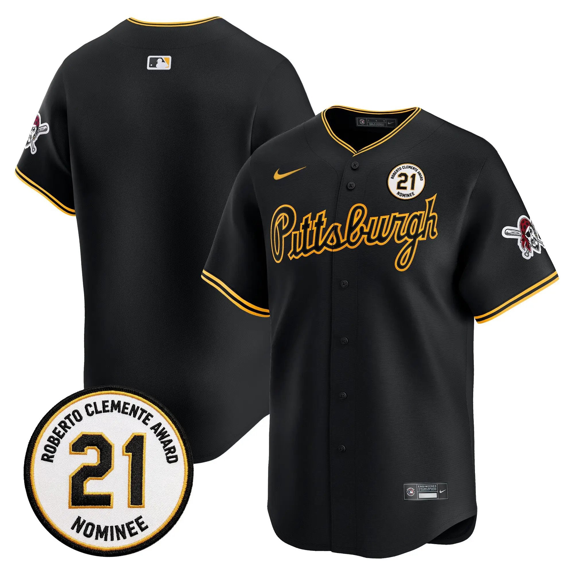 Team Jersey Blank Pittsburgh Pirates Roberto Clemente Tribute Patch Vapor Premier Limited Stitched - Top Design Fan Team Jersey Blank Pittsburgh Pirates Roberto Clemente Tribute Patch Vapor Premier Limited Stitched