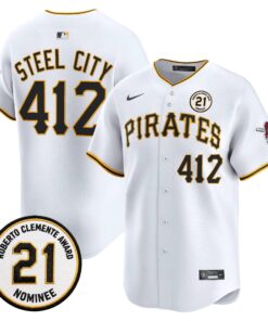 steel-city-jersey-412-pittsburgh-pirates-roberto-clemente-tribute-patch-vapor-premier-limited-stitched-02 - Top Design Fan Steel City Jersey #412 Pittsburgh Pirates Roberto Clemente Tribute Patch Vapor Premier Limited Stitched