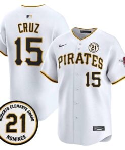 Oneil Cruz Jersey #15 Pittsburgh Pirates Roberto Clemente Tribute Patch Vapor Premier Limited Stitched
