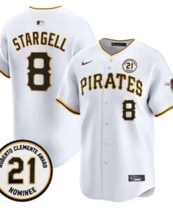 willie-stargell-jersey-8-pittsburgh-pirates-roberto-clemente-tribute-patch-vapor-premier-limited-stitched-02 - Top Design Fan Willie Stargell Jersey #8 Pittsburgh Pirates Roberto Clemente Tribute Patch Vapor Premier Limited Stitched