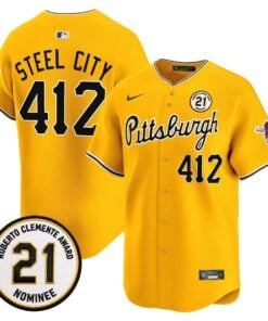 steel-city-jersey-412-pittsburgh-pirates-roberto-clemente-tribute-patch-vapor-premier-limited-stitched-03 - Top Design Fan Steel City Jersey #412 Pittsburgh Pirates Roberto Clemente Tribute Patch Vapor Premier Limited Stitched