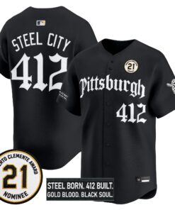 steel-city-jersey-412-pittsburgh-pirates-roberto-clemente-tribute-patch-vapor-premier-limited-stitched-04 - Top Design Fan Steel City Jersey #412 Pittsburgh Pirates Roberto Clemente Tribute Patch Vapor Premier Limited Stitched