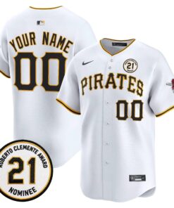 Pittsburgh Pirates Roberto Clemente Tribute Patch Vapor Premier Limited Custom Jersey - All Stitched