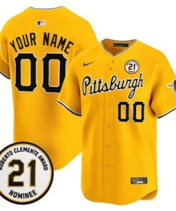 Pittsburgh Pirates Roberto Clemente Tribute Patch Vapor Premier Limited Custom Jersey - All Stitched