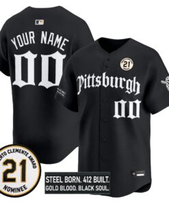 Pittsburgh Pirates Roberto Clemente Tribute Patch Vapor Premier Limited Custom Jersey - All Stitched