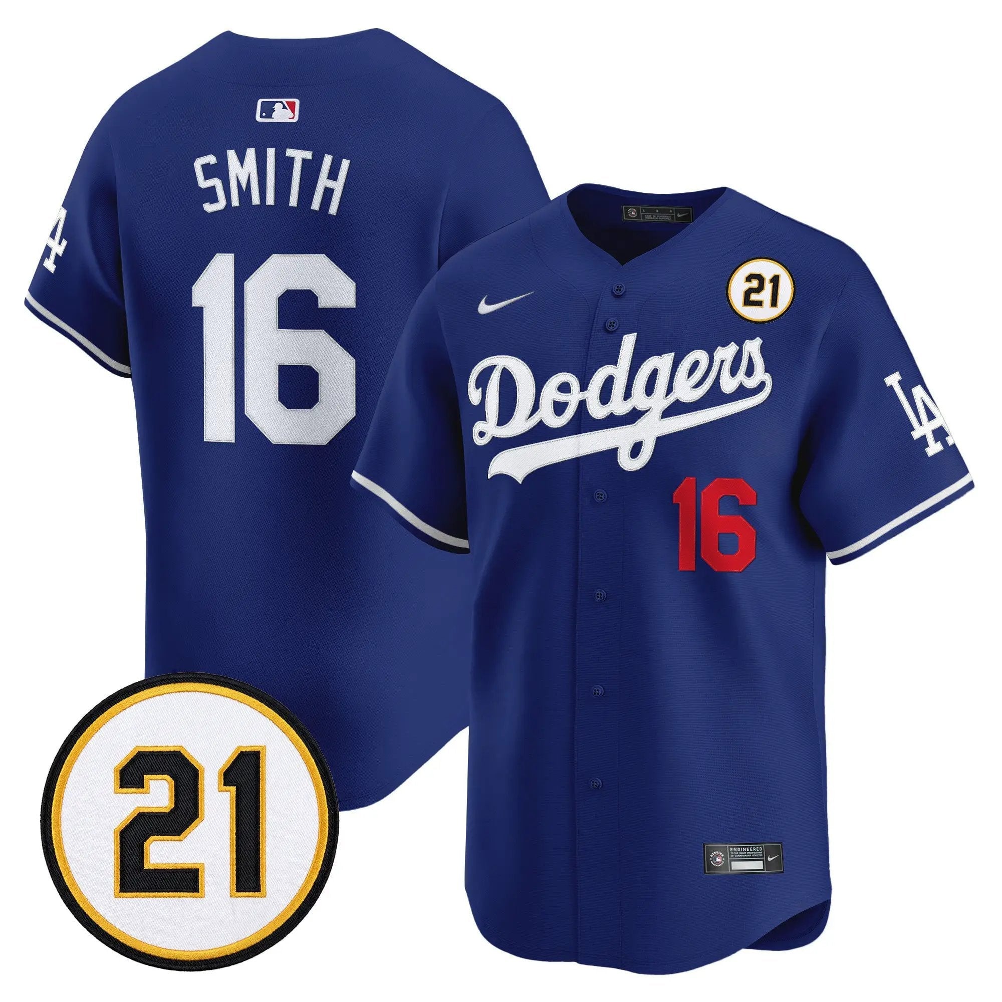 Will Smith Jersey #16 Los Angeles Dodgers Roberto Clemente Tribute Patch Vapor Premier Limited Stitched - Top Design Fan Will Smith Jersey #16 Los Angeles Dodgers Roberto Clemente Tribute Patch Vapor Premier Limited Stitched